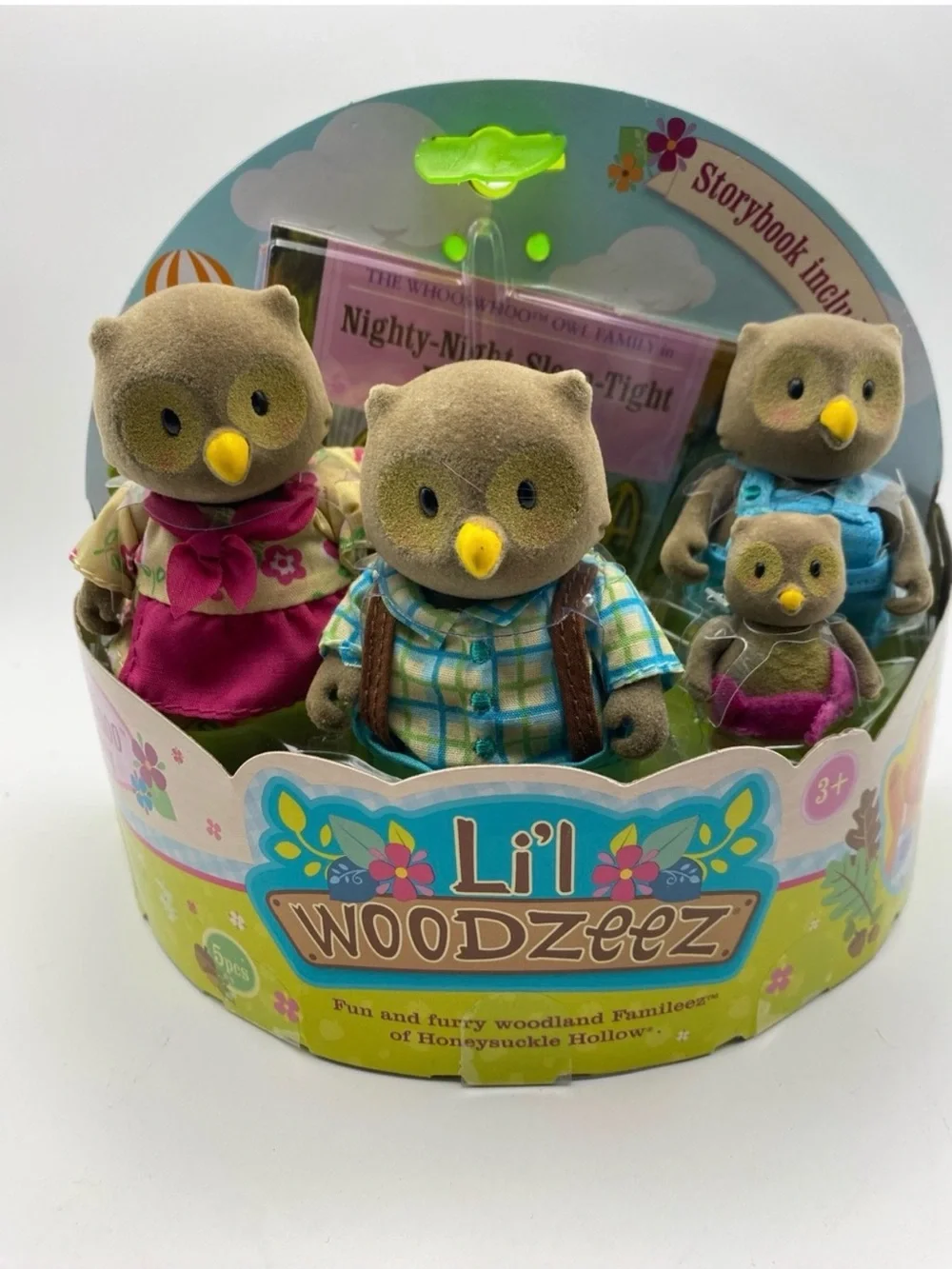 Lil Li’l Woodzeez Whoos Whoo Owl Family Playset - Brown & Yellow